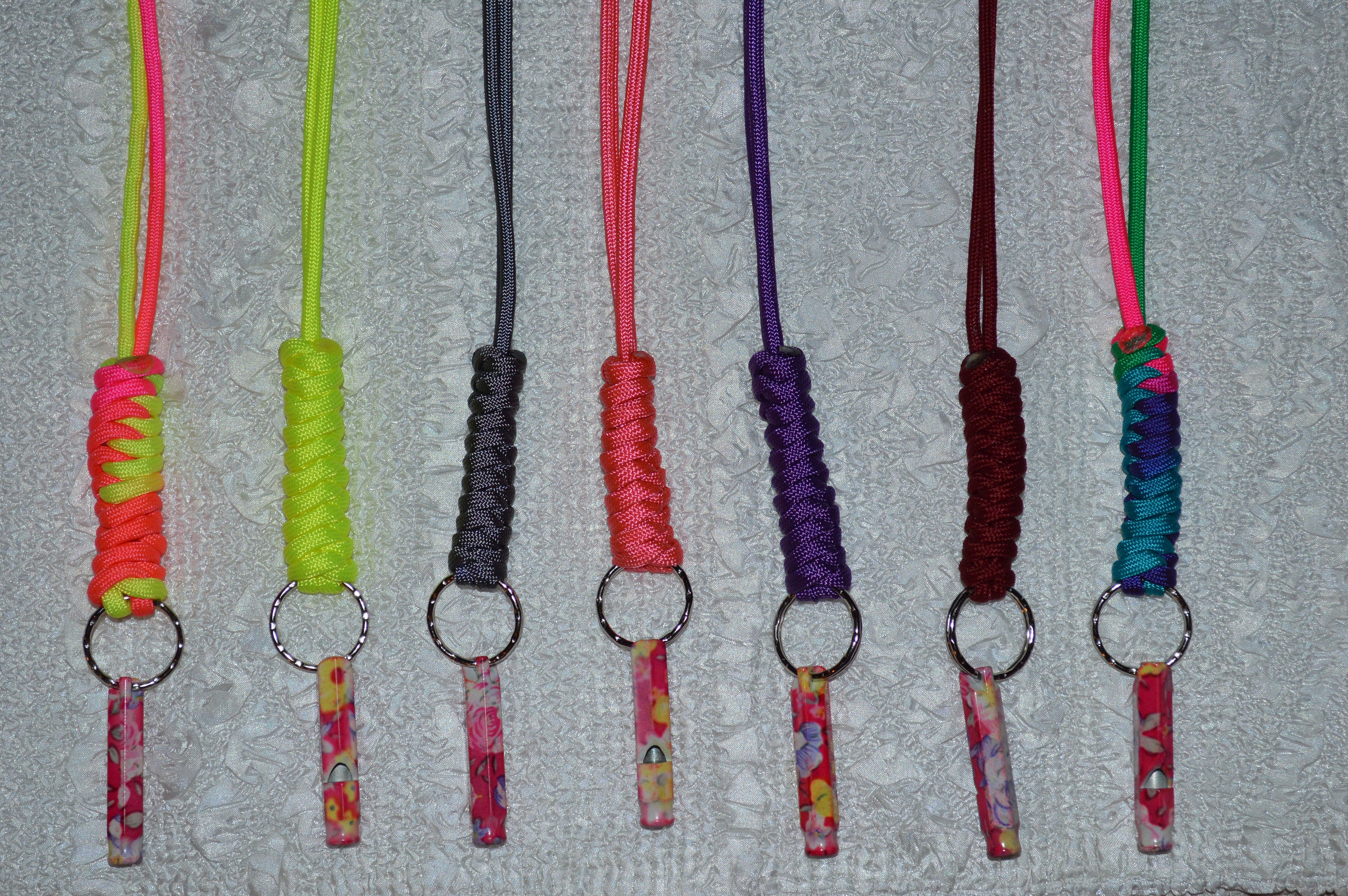 Survival Whistle with Paracord Lanyard