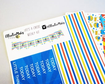 Life's a Circus Weekly Sticker Kit for use with EC LifePlanner™/Happy Planners