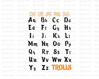 trolls font etsy