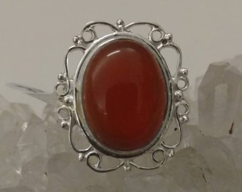 CLEARANCE *Carnelian Ring Size 7 1/2
