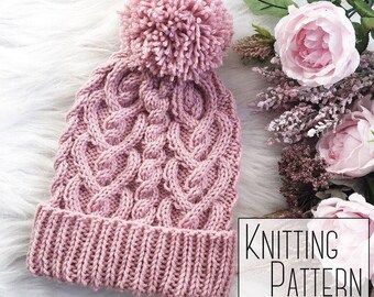 Cable hat pattern | Etsy