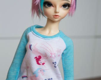 Minifee Slim MSD 1/4 bjd Pastel Unicorn t-shirt