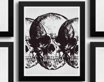 Skull Art | Etsy