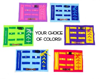 Montessori-Inspired Dressing "Board"-Soft Busy"Board"-Clothing like-Practical Life Skills-Special Needs Educational Toy-Anti Fidget Spinner