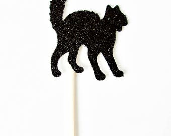 Black Cat Cupcake Toppers - Set of 12