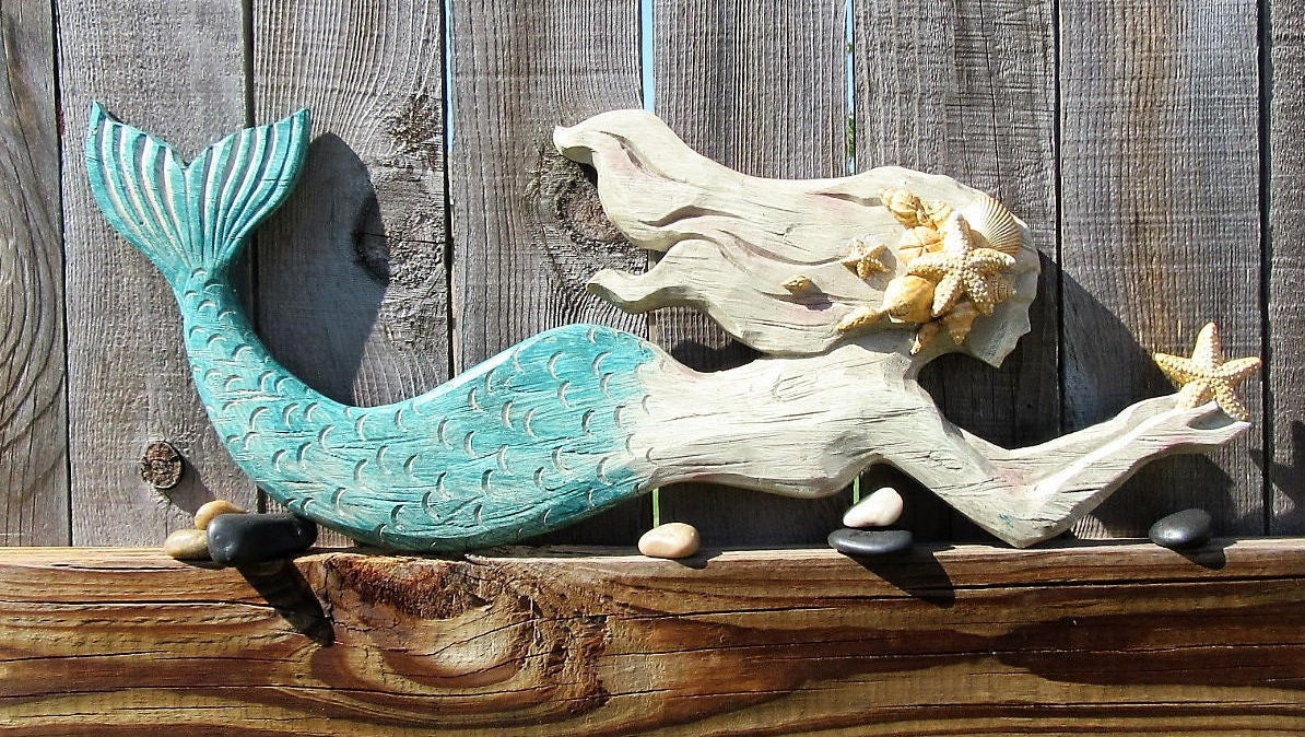 Nautical Wall Decor Mermaid Decor Bathroom Decor Mermaid