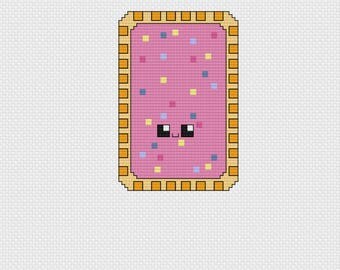 Kawaii Toaster Pastry Cross Stitch Pattern