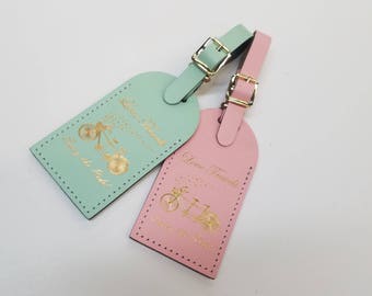 Love Travels Enjoy the Ride On a bicycle built for two! Luggage Tag Gifts - Traveler - Wedding - Birthday & More! Handmade in the USA!