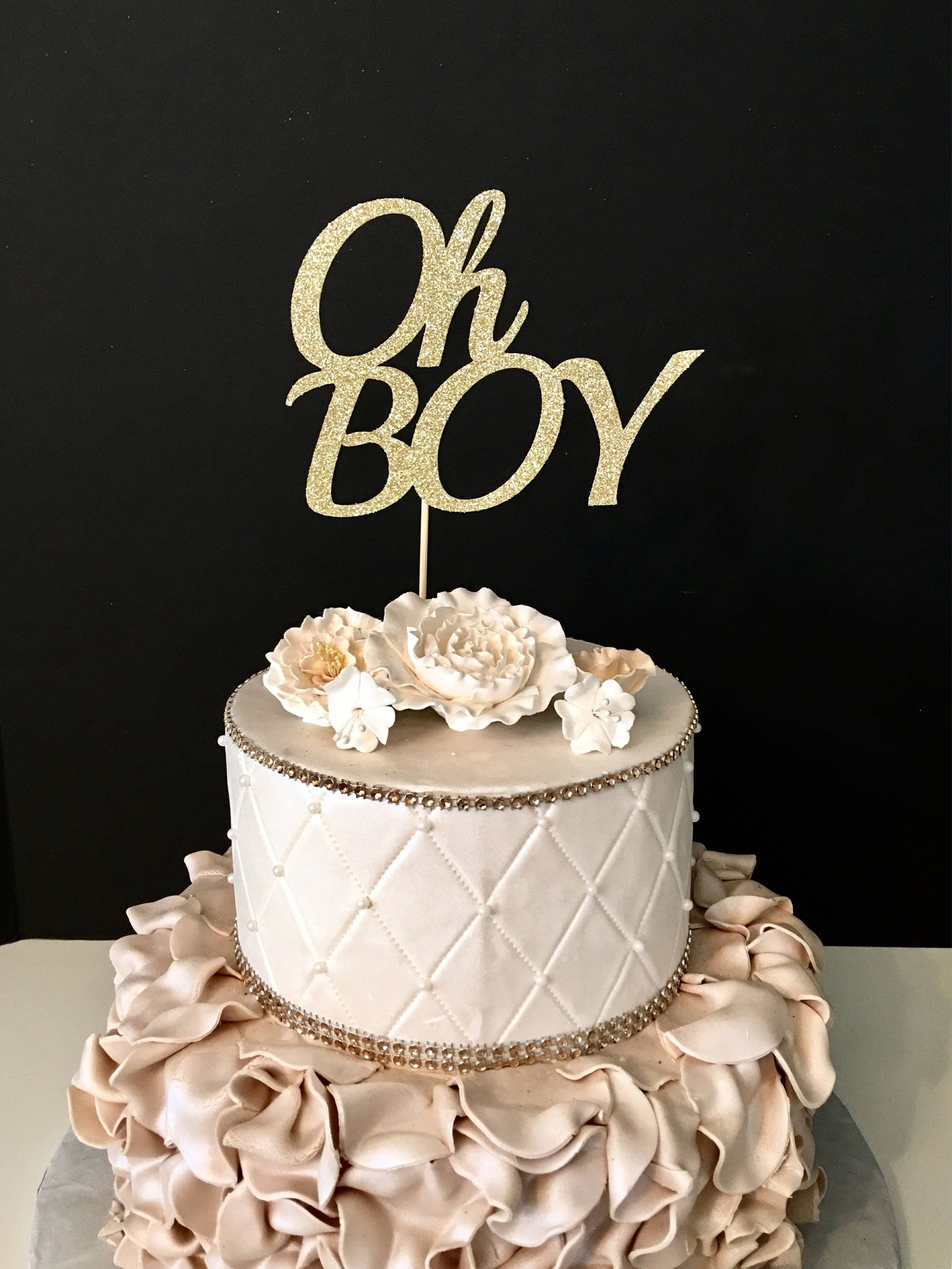 Oh Boy Cake Topper baby boy cake topper baby boy shower cake