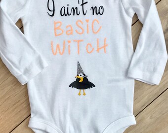 Halloween Baby Onesie - Basic Witch Onesie - Baby Girl Halloween