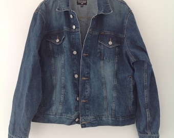 Vintage denim jacket, vintage jean jacket, Ralph Lauren jacket, jean jacket, men's jacket, oversized jacket, ladies jacket. denim jeans