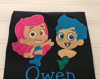Bubble Guppies birthday shirt - Bubble Guppies shirt - Molly birthday shirt - Gil birthday shirt