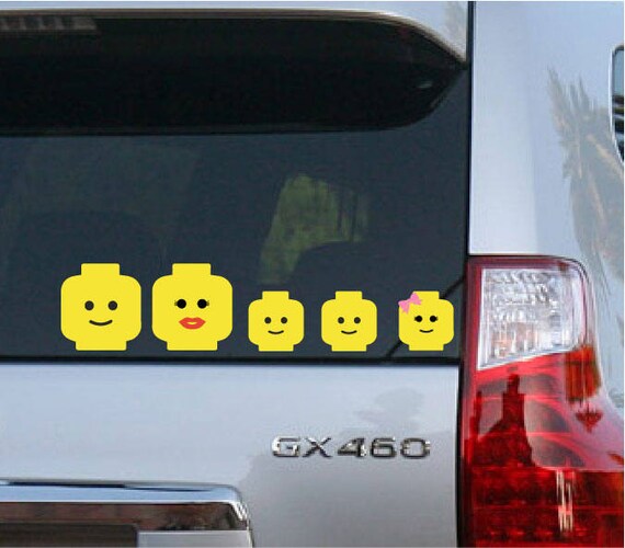 Lego Head Family Vinyl Car Decal Legos Car Sticker