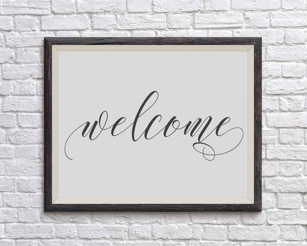 Welcome sign Front door sign Welcome printable art