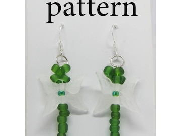 Dragonfly pattern, tutorial dragonfly, make your own, unique earring, diy earring project, pattern tutorial, pdf tutorial guide