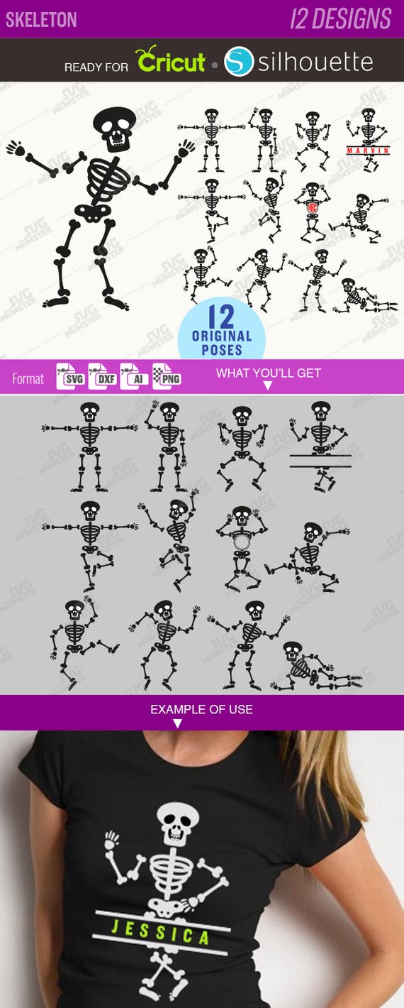 Download Skeleton svg Halloween SVG cut files Dancing skeleton SVG