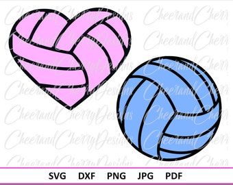 Volleyball Heart SVG Volleyball Svg design Volleyball Heart DXF Volleyball DXF Volleyball Monogram svg Sport svg Silhouette svg file Cricut
