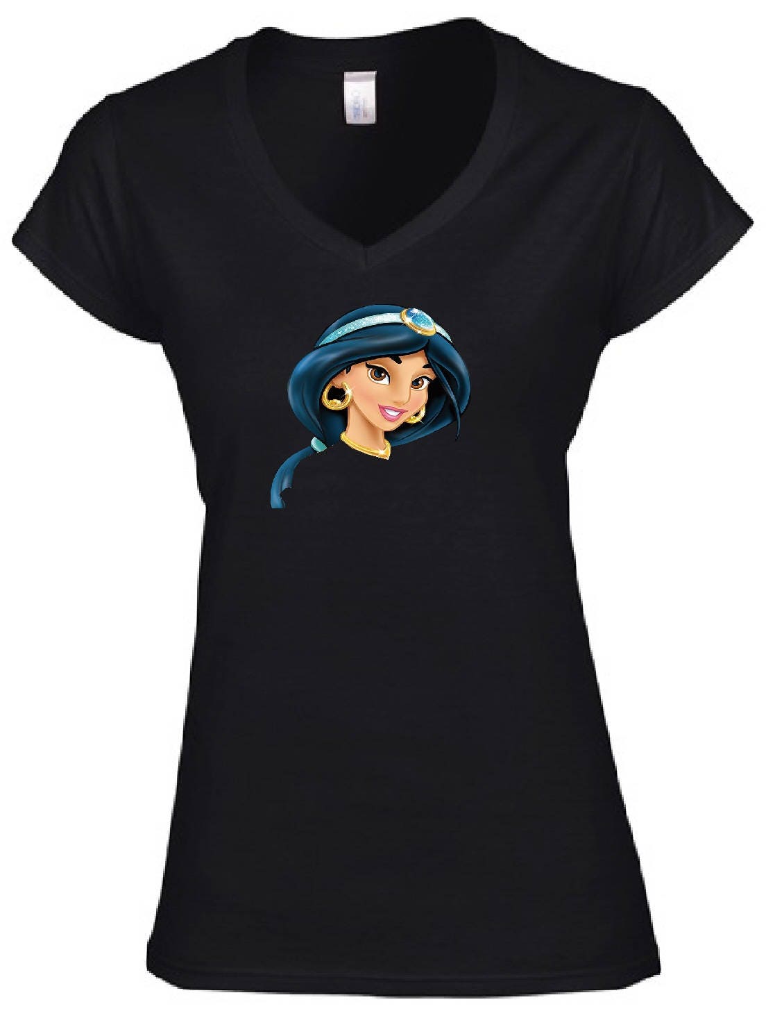 Princess Jasmine Women's VNeck Shirt Disney Aladdin