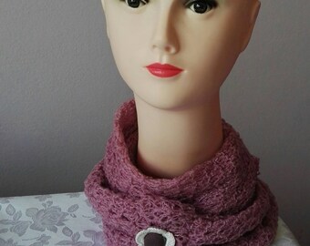 Loop neck warmer scarf, infinity scarf snood