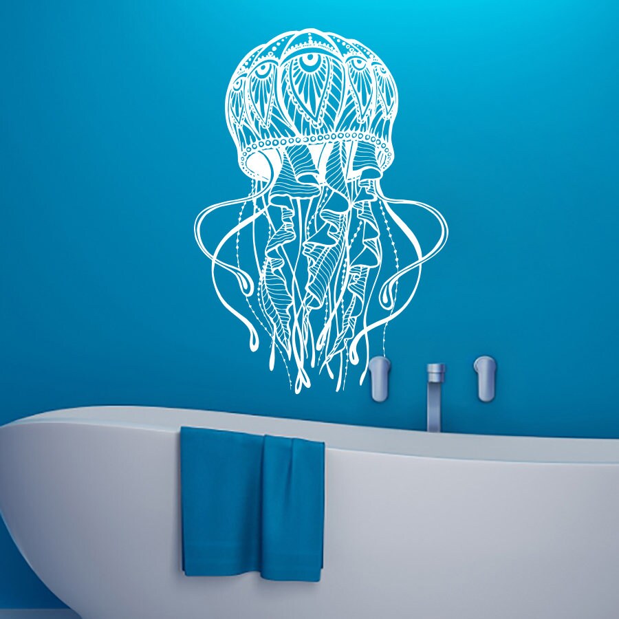 Jellyfish Wall Decals Bathroom Sea Ocean Animal Decal Jelly
