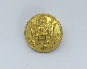 Vintage WWII brass uniform coat button