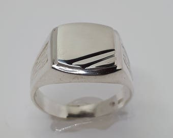 Classic, Men Signet Ring, Men Ring, Gift for Him, Men Sterling Silver Ring, Ring for Him, Signet Rings, Women Signet Ring