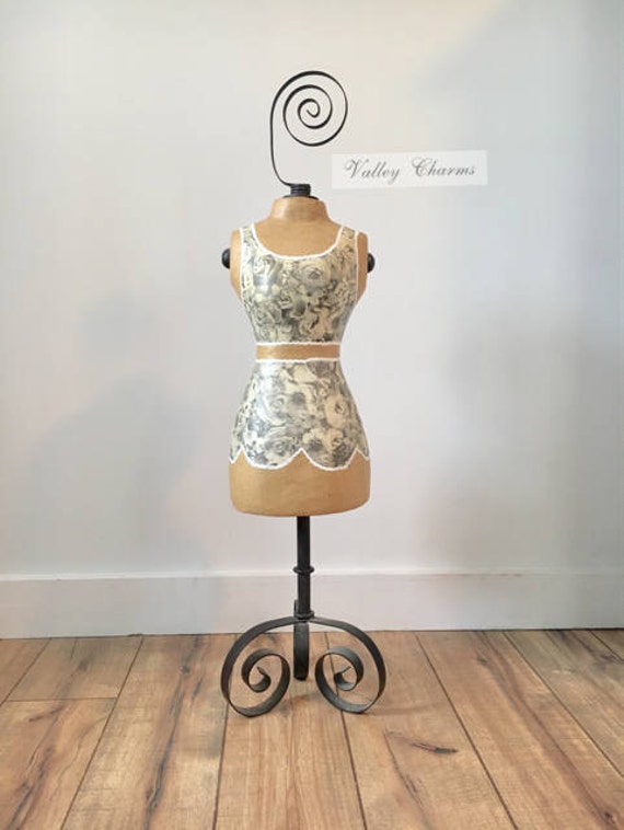 Items similar to Dress Form Mannequin, Table Top, Vintage on Etsy