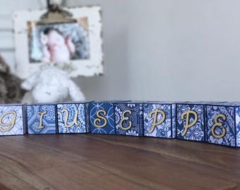 Letter Blocks, Name Blocks, Baby blocks, Nursery decoration, Baby shower gift, birthday gift, milestone blocks,