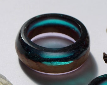 Wood resin ring Resin jewelry Cute ring Magic ring Ocean ring Wooden jewellery 5th anniversary gift Epoxy jewelry Wooden goods Epoxy ring