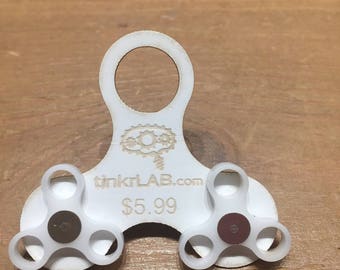 Laser Cut Fidget Earrings/ Handmade Jewlery/ Gifts for Kids / Quirky / Made in MI / Made in USA / Unique Jewlery / White Earrings / Under 30