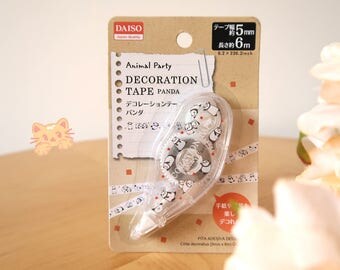Lazy Chubby Panda Daiso Decoration Tape: 5mm Mini Deco Tape, Great for Scrapbook & Diary, For Panda Lovers!
