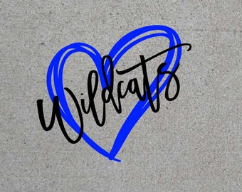 Wildcats Heart SVG