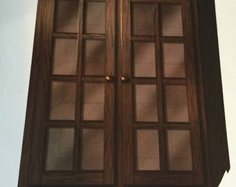 Mission Style Glass Door Book Case