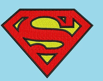 Superman Embroidery Design - 3,4 inch size instant download