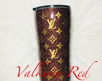 Louis Vuitton tumbler  Yeti cup designs, Glitter tumbler cups