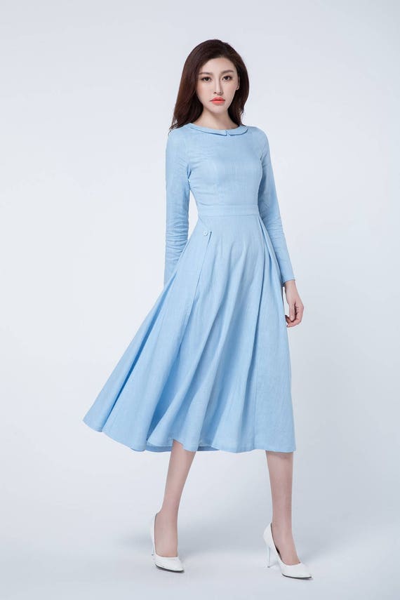 Womens dress how color with blue