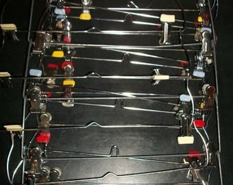 Lot of 6 Multi Clip Metal Pants Skirts Hangers