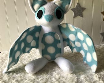 white stuffed bat