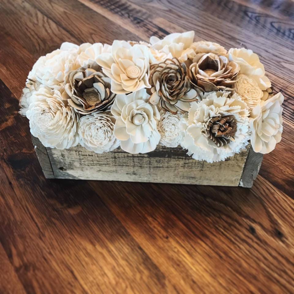 Sola Wood Flower Centerpiece Farmhouse Decor Rustic Decor
