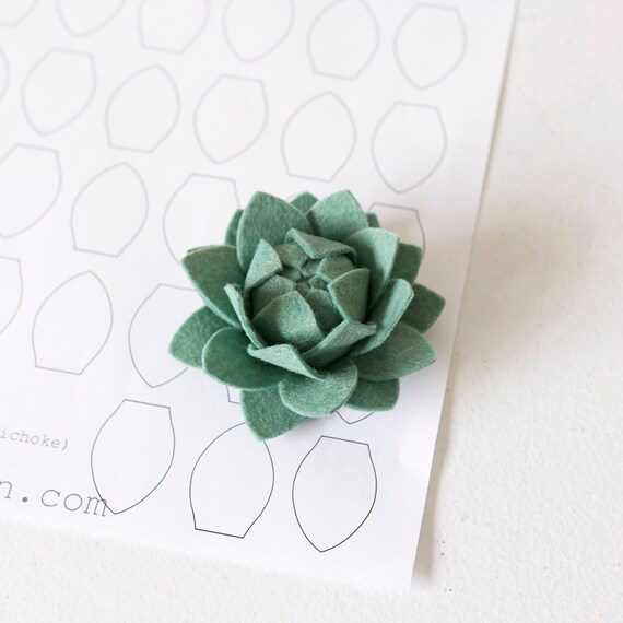 succulent-artichoke-petal-pdf-pattern-felt-succulent