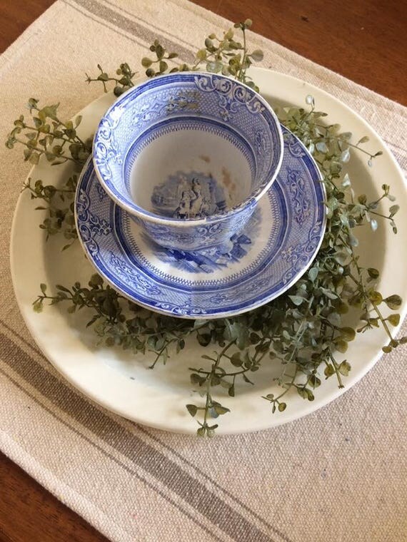 Farmhouse Placemat Grain Sack Placemat Cream Fabric Tan