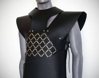 Celtic Dragon Leather Breastplate Includes shoulder Pauldron
