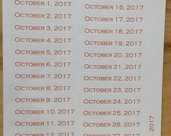 October Daily Bullet Journal Stickers