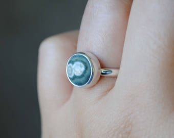 Sterling Silver Ocean Jasper Ring, size 5.75-6