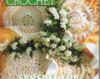 August 1997 Magic Crochet Magazine #109 - Doily Crochet Patterns - Lace Collar Crochet Pattern - Barbie Doll Dress Crochet Patterns