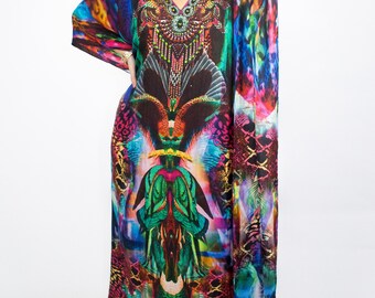 PRC6764 Avatar Pure Silk Midi Length Kaftan