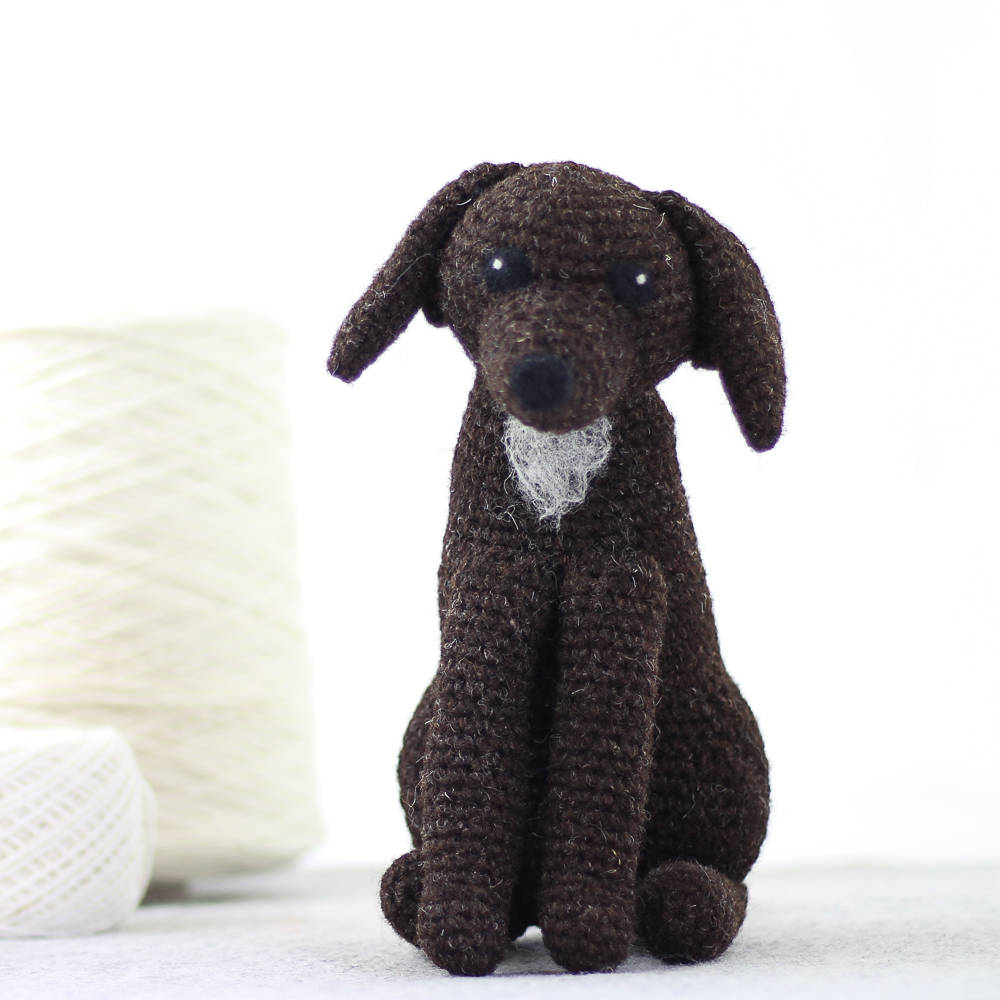 Black Labrador Crochet Kit Amigurumi Crochet Labrador Kit