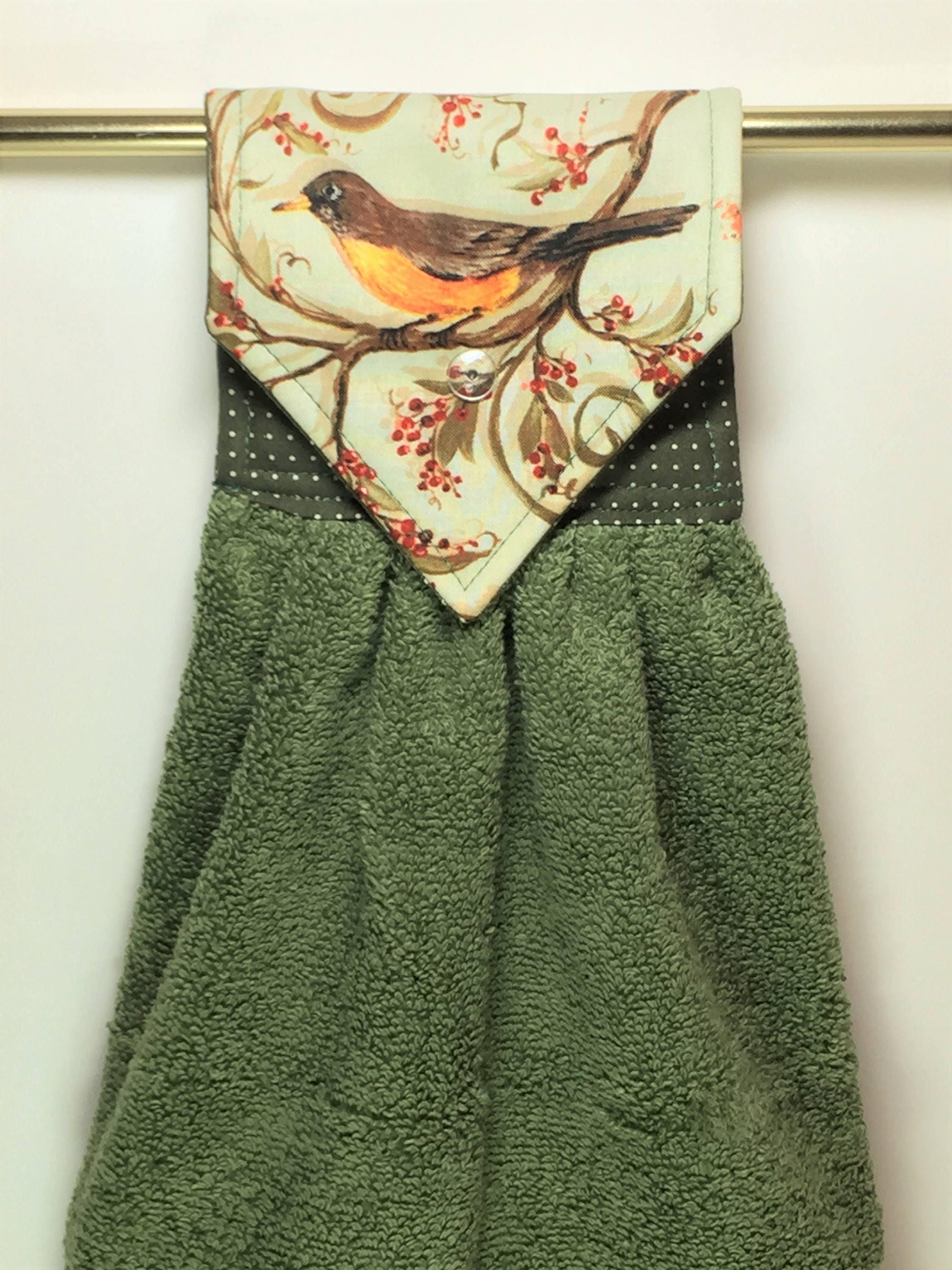 Bird Hanging Hand Towel Birds Kitchen Towel Bird Hand Towel