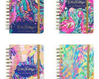 Monogrammed Lilly Pulitzer Inspired Large Agendas 2017-2018