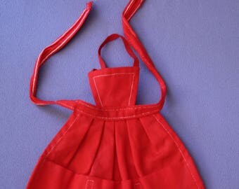 Vintage Barbie PAK Red Apron, Near Mint